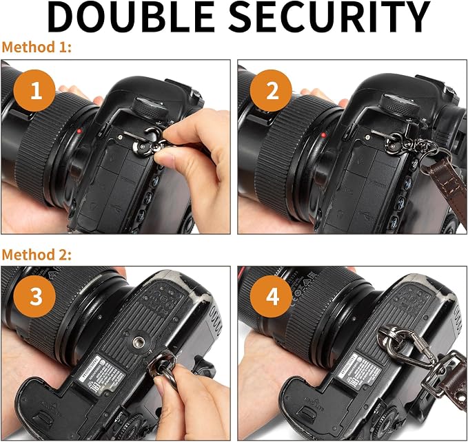 Dual Camera Harness Leather Camera Straps for Photographers for DSLR/SLR | Camera Holster Camera Harness for Photographers Leather Harness Camera Belt Spider Holster Camera Belt Camera Neck Strap - Image 5