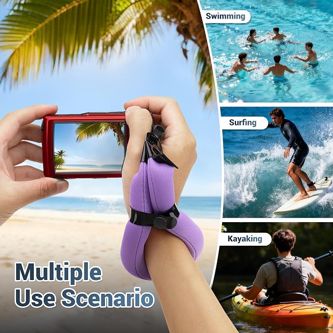 JJC Waterproof Camera Floating Wrist Strap for Olympus TG-7 Kodak WPZ2 | Float Lanyard for Olympus Tough TG7 TG6 Kodak Pixpro WPZ2 Gopro Hero 13 12 Nikon Coolpix W300 Underwater Camera Cell Phone - Image 5
