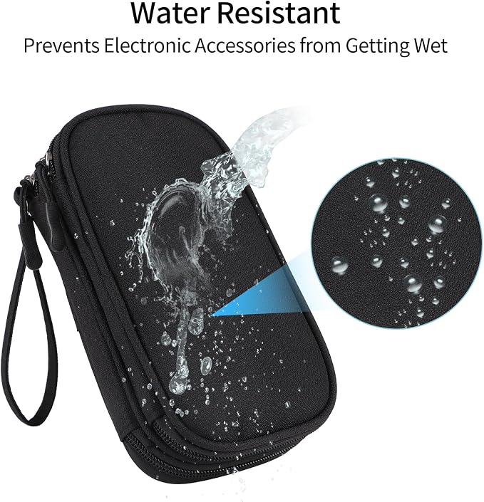JIAKAI Travel Cable Organizer - Electronics Accessories Bag-Black - Image 5