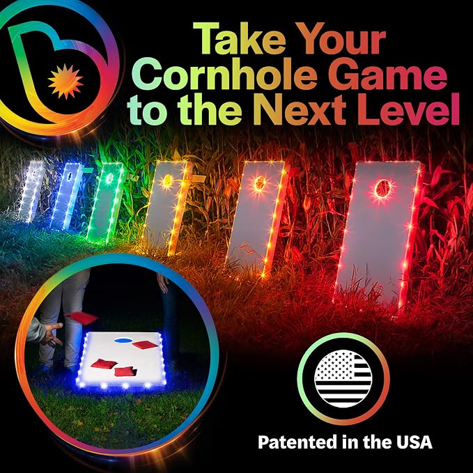 TossBrightz LED Cornhole Lights (Set of Two) - Weather Resistant Kit - Image 2