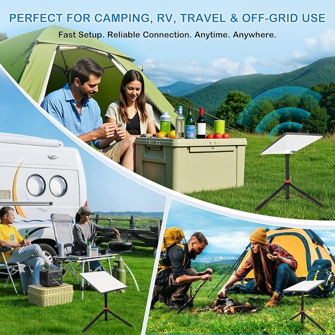 Portable Starlink Mini Tripod Stand, 0.72 lb Lightweight Ground Mount | Ultra-Light, Packable, Wind-Resistant, Aviation Aluminum, Anti-Slip Feet, for Backpacking RV Travel - Image 6