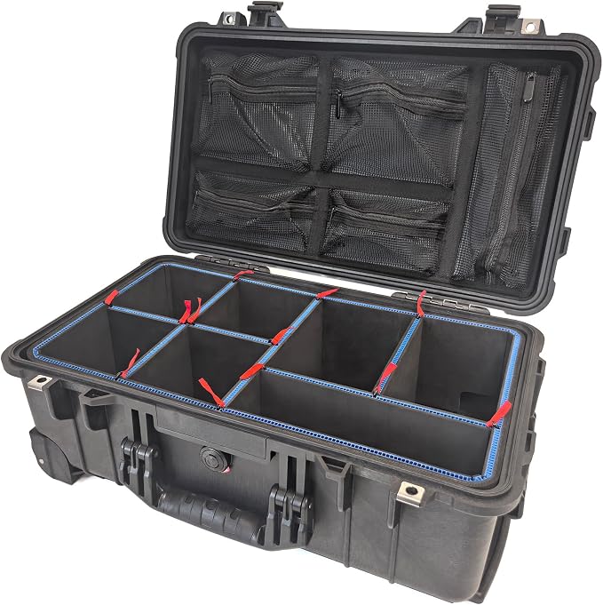 LAFENLIN DIY Divider System for Pelican 1510/Apache 5800,U-Clips & Red Tabs | Professional Divider with U-clips & Red Pull Tabs, Utility Knife.Customizable for Tools,Cameras,Medical,Tactical Gear-NO CASE - Image 9