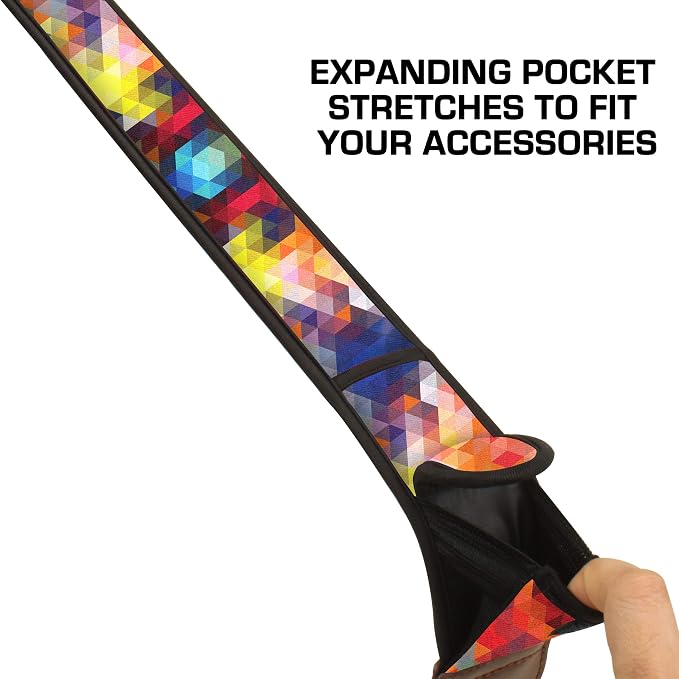 USA Gear TrueSHOT Camera Strap Neoprene Camera Straps - Padded Neck Strap, Pockets, and Quick Release Buckles - Compatible with Canon, Nikon, Sony and More DSLR and Mirrorless Cameras (Geometric) - Image 5