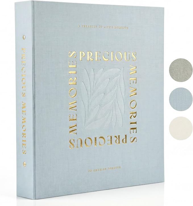 Beautiful Linen Photo Album For 4x6 Photos - Holds Up To 500 Pictures | Safely Stores Unique Memories - The Perfect Large Book for All Pictures of Treasured Family, Baby or Wedding Moments by ZICOTO