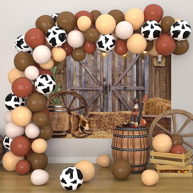 Western Cowboy Backdrop 10x8ft Background | Western Party Decor Wild West Saloon Rodeo Barn Photography Background Cowboy Theme Birthday Party Banner Photoshoot Supplies - Image 8