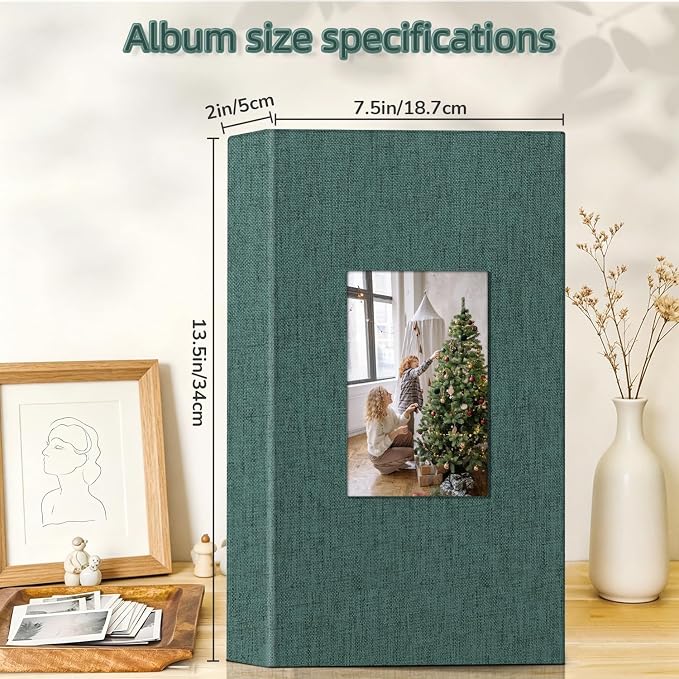 popotop Photo Album 4x6-300 Photos Linen Cover Photo Books with 300 Horizontal Pockets,Slip-in Picture Albums for Family Wedding Anniversary Baby Vacation Pictures - Image 4