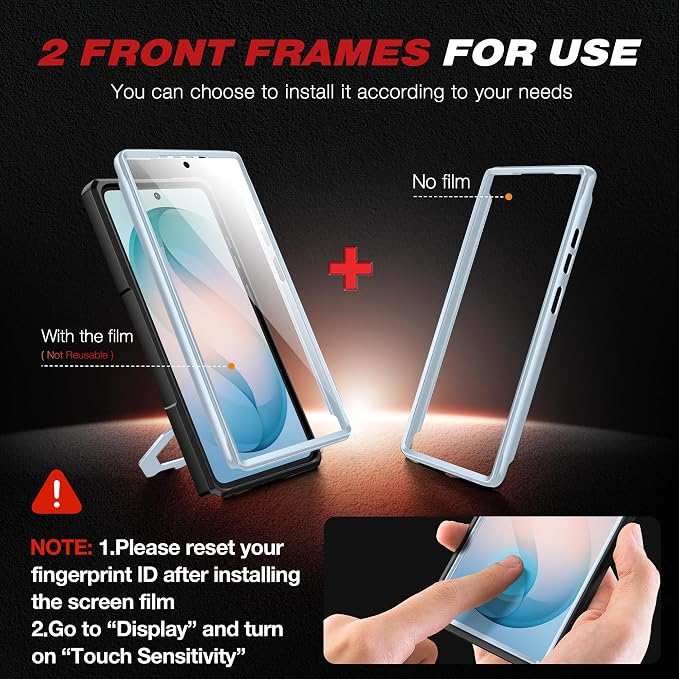 TONGATE Magnetic Stand for Samsung Galaxy S26 Ultra Case, Compatible with Magsafe, [Camera Cover & 2 Front Frames][Military Drop Protection]S26 Ultra Case Built-in Screen Protector & Belt Clip,SkyBlue - Image 5
