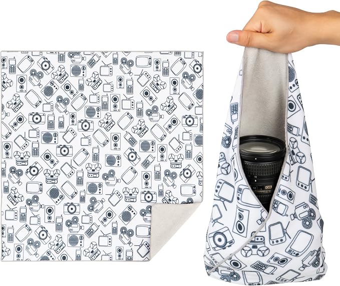Walking Way Protective Wrap, Self-Adhesive Magic Cloth Camera Wrap, Storage Cloth, Anti-Scratch, Dustproof, Washable Lens Pouch for DSLR, Smartphones, Laptops, Cosmetic by WalkingWay