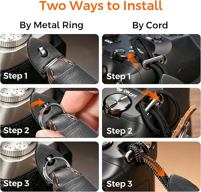Camera Wrist Stra - Camera Straps for Photographers, Camera Hand Strap | Adjustable Wrist Camera Strap with Safer Connector for DSLR SLR Mirrorless Cameras (Black) - Image 3