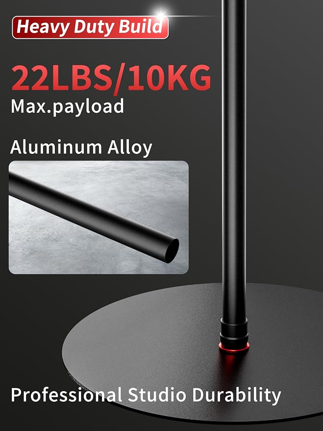 IFOOTAGE Cobra RB-A500,79" Round Base Monopod,Heavy-Duty Floor Stand with Weighted Base, Adjustable Height, Light Stand for Studio, Base Diameter: 50 cm / 19.7 in - Image 5