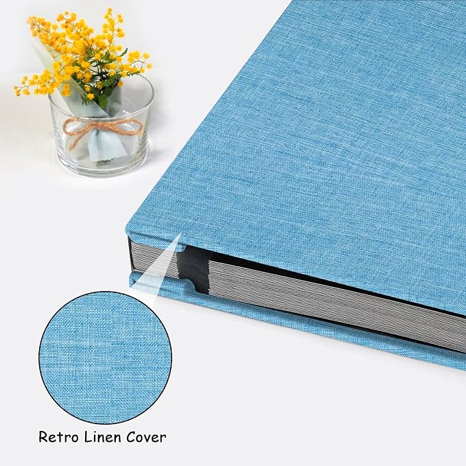 Zesthouse Photo Album Self Adhesive Pages, 60 Pages Magnetic Scrapbook Albums with Sticky Page, Photos Album Holds 8x10 & 5X7 & 4x6 & 6x8 & 3x5, Large Picture Book Ideal Gift for Family Wedding Baby - Image 4