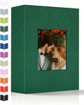 Artfeel Photo Album 4x6 with 100 Pockets,Slip-in Picture Albums,Linen Cover Memory Book with Front Window,White Page Vertical Photo Book for Wedding,Family,Anniversare,Baby,Vacation by Artfeel