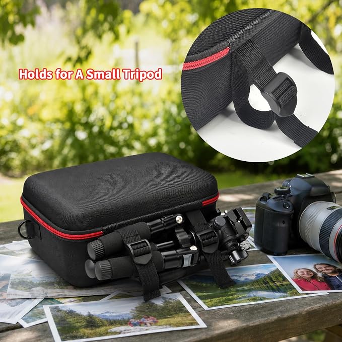 Camera Case for Canon/for Sony/for Nikon DSLR SLR Cameras, Large Capacity | EOS Rebel T7/R50/R6 Mark II/R100,Alpha 7 IV/ZV-E10/A6400/A6700/A6100,D7500,Lens/ Battery/Tripod Bag, Shoulder Strap, Box Only - Image 6