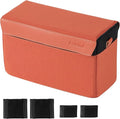 AMBITFUL D1 Cube Camera Insert, Medium/Large Padded Organizer with Dividers for Mirrorless DSLR, Black/Apricot (Orange, M (5.2L)) by Ambitful