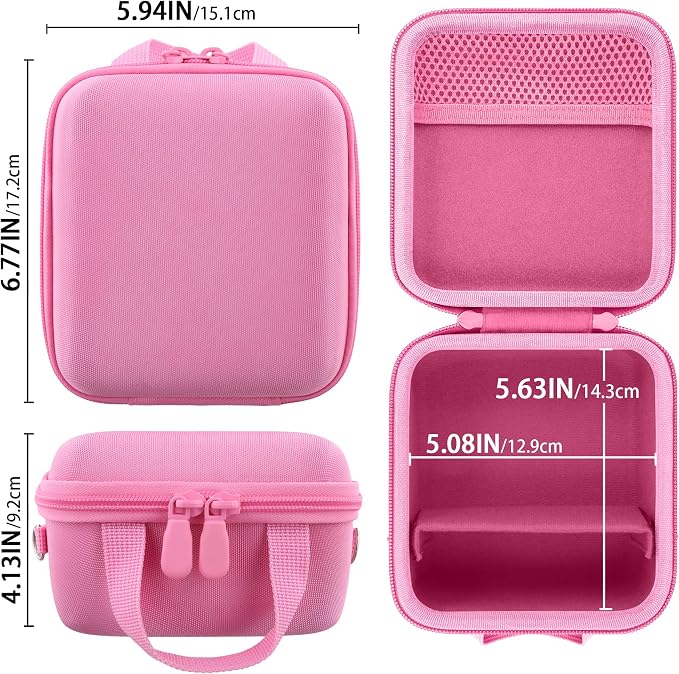 Case for KODAK PIXPRO AZ653/AZ401/AZ405/AZ425/AZ528 Digital Camera | Protective Storage Box, Portable Carrying Box, Smooth Zipper, Travel-ready, Shoulder Strap Covenient to Carry, Pink Case - Image 6