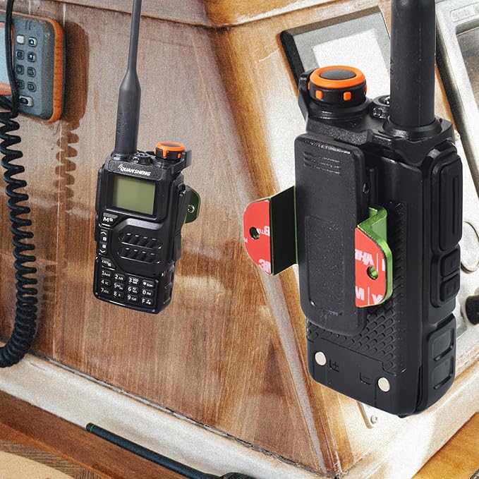 HYS Handheld cb Radio Holder Mounting for Uniden SDS100 BCD436HP Scanner | Aluminum Walkie-Talkie/2-way Radio/HT Holder Mount for Anytone Baofeng Icom Midland Yaesu with with round knob or belt clip - Image 7