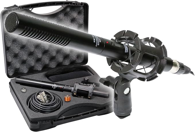 VidPro XM-55 13-Piece Professional Video & Broadcast Unidirectional Condenser Shotgun Microphone Kit - Complete Set Includes 2 Mounts Adapters Cables and More Perfect for Indoor and Outdoor Recording by Vidpro