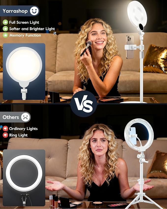 7" Ring Light with Stand for Desk, 30 Modes for Video Conference Lighting | Zoom Lighting for Computer, Adjustable Desk Light for Video Recording, Calls, Podcast, Stream, 3000K-6500K, CRI 97.8 - Image 7