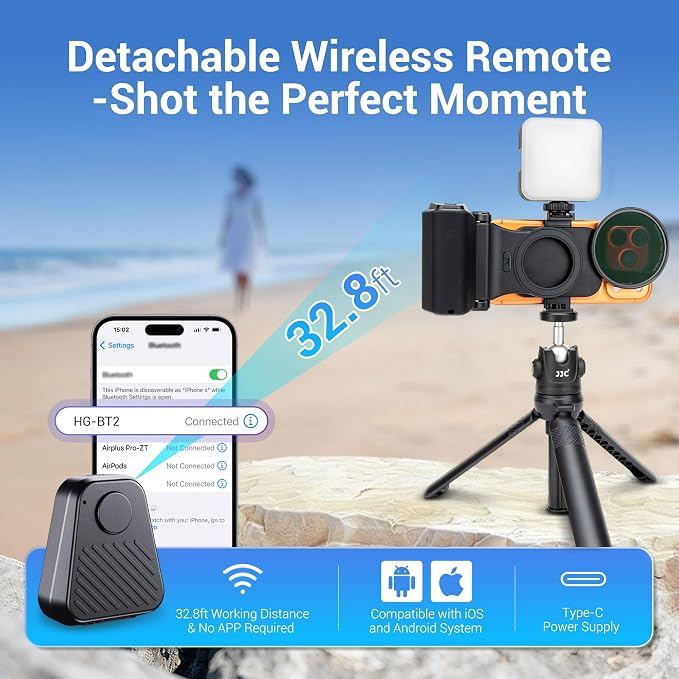 Upgraded 67mm CPL Filter Mount Kit with Magnetic Phone Camera Grip & Storage Pouch for iPhone 17 Air 16 15 14 Pro Max Accessories,Circular Polarizer Lens Filter Adapter Set w Cold Shoe & 1/4'' Hole - Image 5