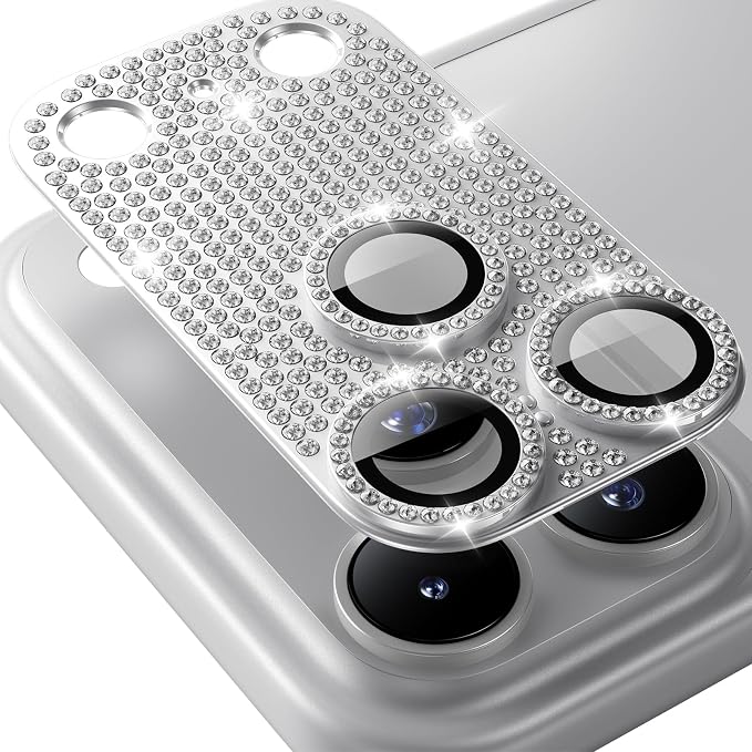 Hoerrye for iPhone 17 Pro Max Camera Lens Protector - Bling Diamond | Military Grade Protection, Keep Lens Original Design, 9H Tempered Glass Camera Cover Screen Protector by Hoerrye