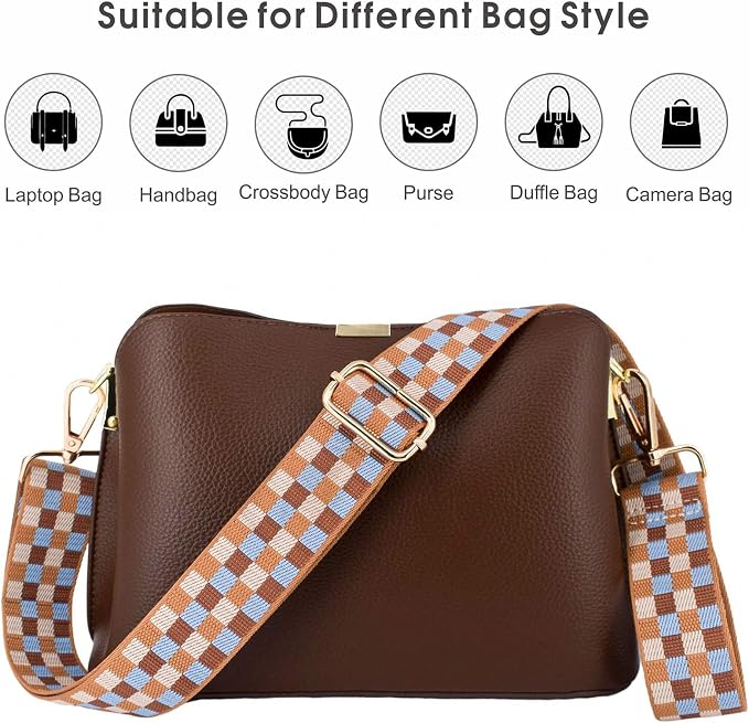 Replacement Purse Strap Shoulder Strap Adjustable Crossbody Strap for Women Crossbody Wide Shoulder Bag - Image 2