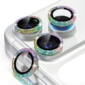 Misea Camera Lens Protector for iPhone 17 Pro Max/17 Pro, Colorful Glitter | Bling Upgraded Look, 9H Tempered Glass Individual Metal Camera Cover, Anti-Scratch, for iPhone 17/16/15/14 Pro Max/Pro by Misea