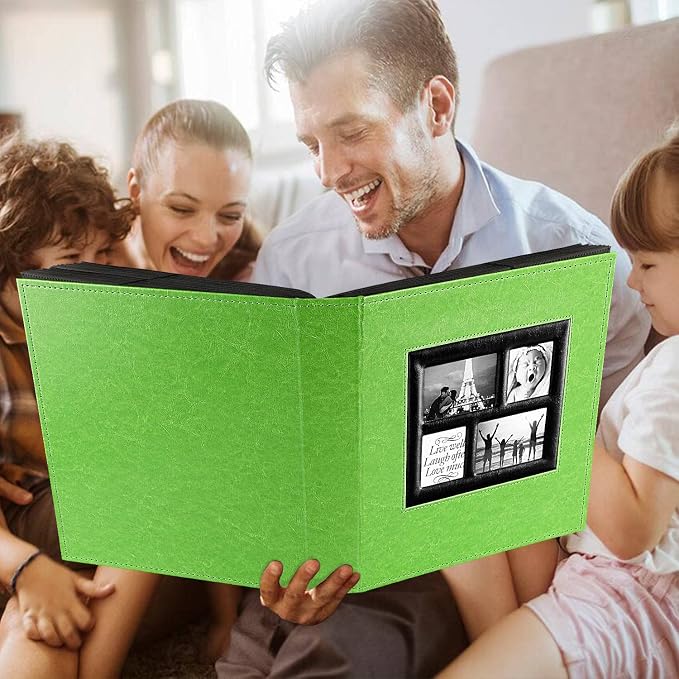 Ywlake Photo Album 4x6 500 Pockets Photos, Extra Large Capacity Family Wedding Picture Albums Holds 500 Horizontal and Vertical Photos Green - Image 7