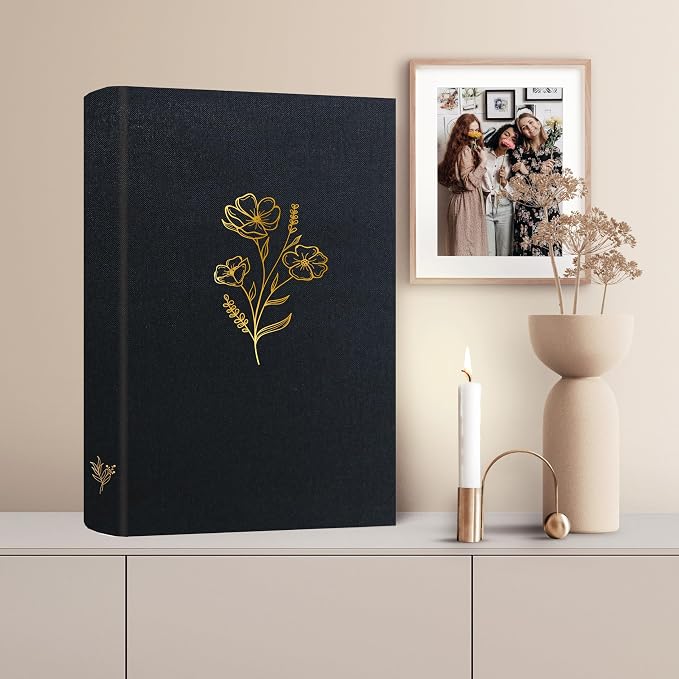 Holoary Photo Album 4x6 300 Photos, 300 Pockets 4”x6” Picture Album, Linen Fabric Cover Big Picture Book for Photos with Writing Area, 4x6 Photo Albums for Family Weddings Travel Memories(Black) - Image 8