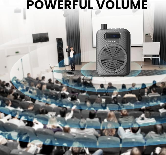 Wireless Voice Amplifier for Teachers, Bluetooth Lavalier Mic | Portable mini speaker & rechargeable voice amplifier for classroom teachers, meetings, yoga, speeches & tour guides - Image 5