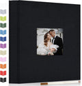 Artfeel Photo Album Self Adhesive Scrapbook Album for 3x5 4x6 5x7 8x10 Pictures,60 Pages Linen Cover with Display Window DIY Photo Book,Ideal Gifts for Family Travel Wedding Baby by Artfeel