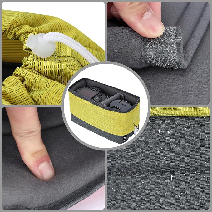 Koolertron Waterproof DSLR Camera Bag with Removable Insert, Adjustable Compartments, Fits in Camera Bags - Protective Case for DSLR/SLR Cameras & Accessories - Image 5