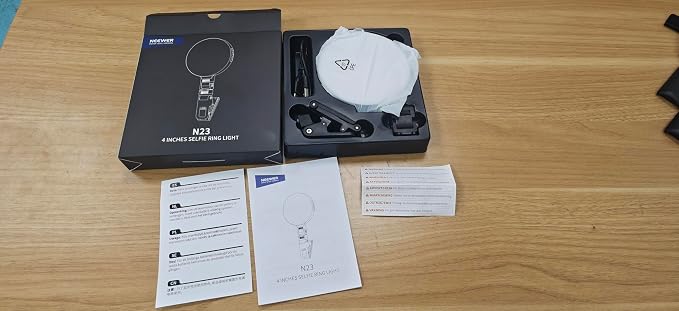 NEEWER Entry Level Version LED Selfie Ring Light, 4.8W Bi Color Edge Lit Clip Phone Fill Lighting with 2000mAh Battery, CRI90+ for Camera Laptop Computer Webcam Video Conference Makeup Recording, N23 - Image 2