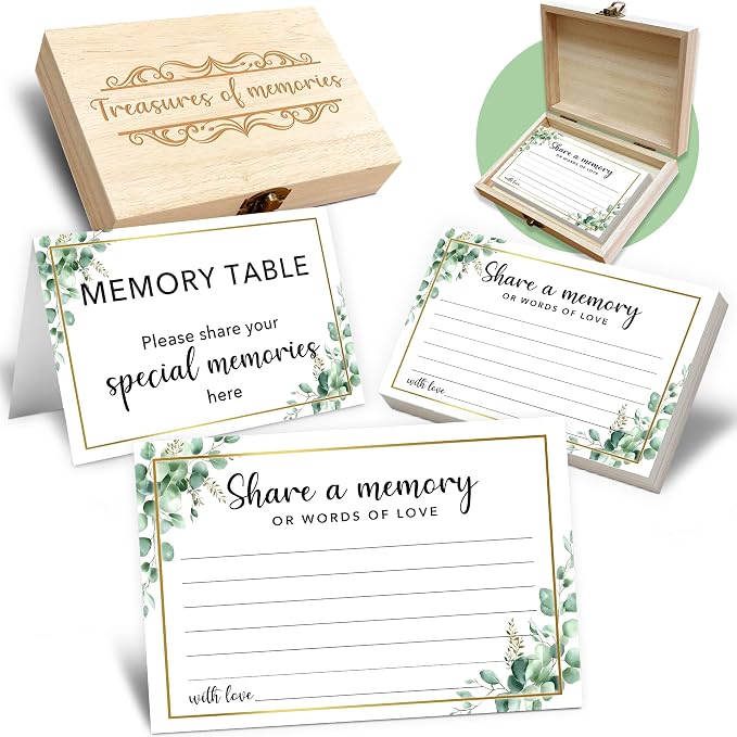 Share A Memory Card for Celebration Of Life - 50 Pcs Memorial Cards, Memory Box for Graduation Wedding, Funeral Keepsake for Celebration Of Life Decorations -A06 by BHTPNG