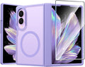 FNTCASE for Samsung Galaxy Z Fold 8 Case, Fit for Magsafe, Hinge Protection | Screen Protector, Translucent Matte Magnetic Back, 18FT Military Grade Drop Proof, Protective Phone Cover, Light Purple by FNTCASE