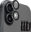 Orzero (3 Sets) Camera Lens Protector Compatible for iPhone 17 6.3”/16 6.1”/16 Plus 6.7“, Protector de Cámera One-Step Installation Tray Individual Metal Ring Glass Cover Case Friendly - Grey by JumpIntoOrzeroLet%E2%80%99sExploreLikeNeverBefore