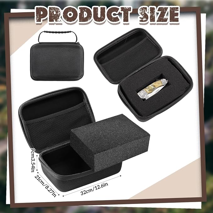 Relaxweex Hard Case with Foam, 12.6 X 8.27 X 3.5 Inch, Black | EVA Waterproof Shockproof Case, Customizable Foam for Camera Electronics Instruments, Digital Products, with Knife - Image 2