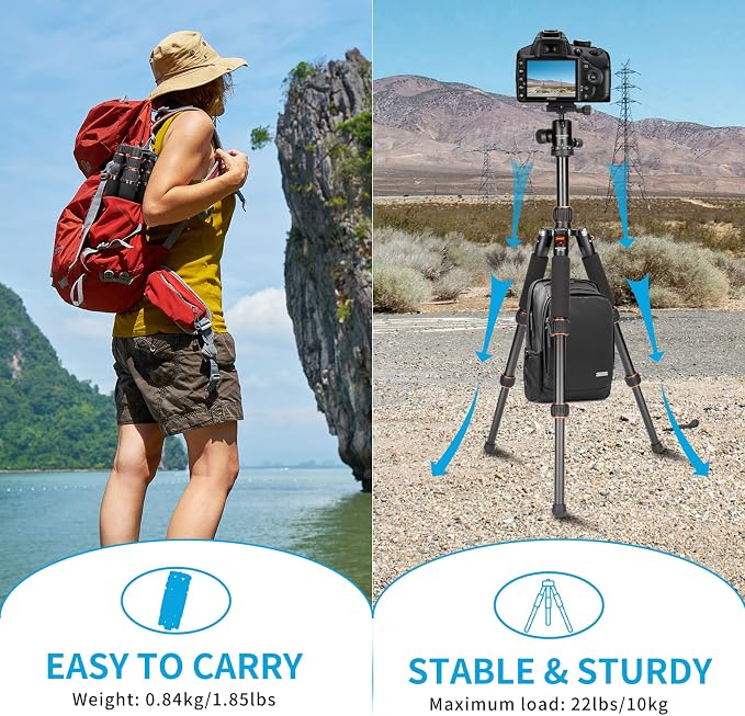 Koolehaoda Mini Tabletop Tripod with 360° Ball Head, Aluminum Portable | Compact Lightweight Desktop Camera Tripod Stand with Quick Release Plate, Adjustable Height for DSLR Video Camcorder Phone - Image 8