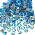 Jollin Hotfix Rhinestones Flatback Crystal Gems 4.8mm SS20, Aquamarine AB | 1440pcs Hot Fix Crystals Glass Rhinestones for Bedazzling, Crafting, Clothes, Shoes & Accessories DIY Decoration by Jollin
