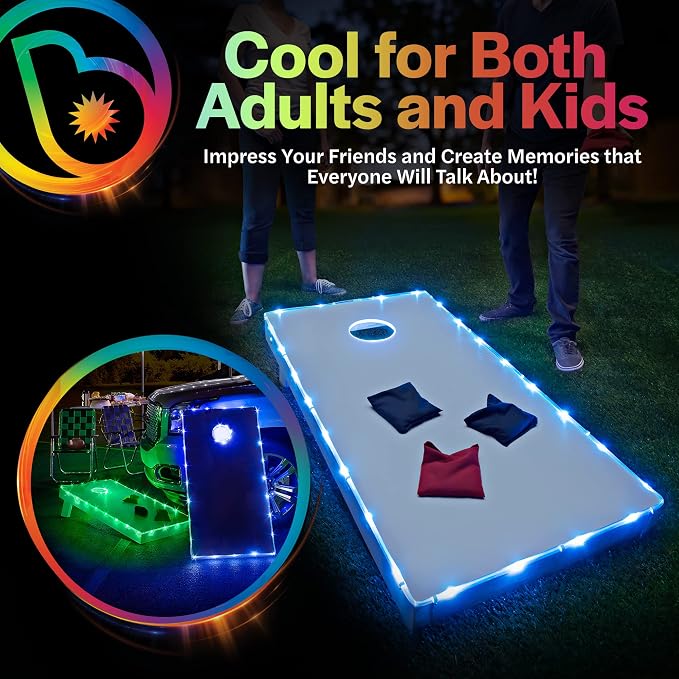 TossBrightz LED Cornhole Lights (Set of Two) - Weather Resistant Kit - Image 3