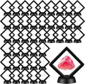 FairySandy 60 Pcs Floating Display Case Box, 2.76 Inch, Black | 3D Floating Frames with PE Film for Challenge Coin, medal, Jewelry Storage Box, Small Display Holder, Stand Base Included by FairySandy