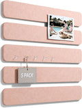 Fluxynara 13" x 2" Felt Wall Panels, Pink | 5-Pack Includes 35 Push Pins and Adhesive Tabs for Photos, Notes and Decor in Bedroom Doors, Home Office or Studios by FLUXYNARA