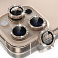 Choiche for iPhone 16 Pro/iPhone 16 Pro Max Camera Lens Protector | Ultra HD, Bling 9H Tempered Glass Camera Cover Screen Protector Metal Ring Decoration Accessories (Glitter-Titanium Desert) by Choiche