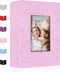 Photo Album 4x6,Linen Cover Slide-in Photo Album Book Can Holds 200 4x6 Photos with 50 Black Sheets for Baby Family Pictures Artwork or Postcards Storage (Pink) by EJBLFEPremiumPhotoAlbums