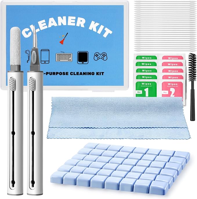 Upgraded for Airpod Cleaner Kit (81 PCS), Multi-Tool with Cleaning Pen, Putty & Swabs, Removes Earwax & Dust, Compatible with AirPods Pro 1/2/3, Earbud, Headphones, Phone & Charging Port by GintaXen