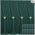 10 Panels Hunter Green Backdrop Curtain for Parties Wrinkle Free Dark Green Photo Curtains Backdrop Drapes Fabric Decoration for Weding Baby Shower Birthday Party Photography 50ft(W) x 10ft(H) by Tao-GePartyDecorations