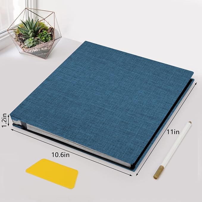 Zesthouse Photo Album Self Adhesive Pages, 60 Pages Magnetic Scrapbook Albums with Sticky Page, Photos Album Holds 8x10 & 5X7 & 4x6 & 6x8 & 3x5, Large Picture Book Ideal Gift for Family Wedding Baby - Image 2