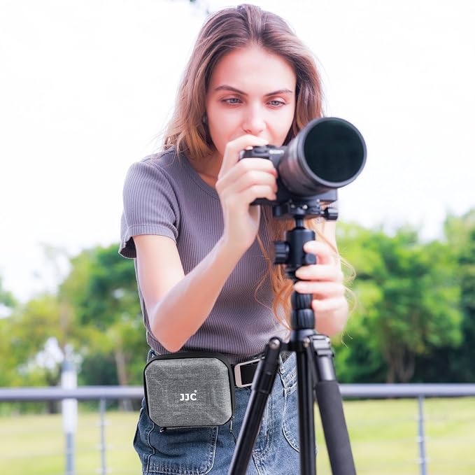 JJC Hard Lens Filter Pouch Case for 4 Circular ND UV CPL Filter up to 95mm | Filter Wallet Holds up to 4 Filters, Water-Resistant EVA Exterior, Zipper Closure & Belt Loop Design, Includes Wrist Lanyard - Image 8