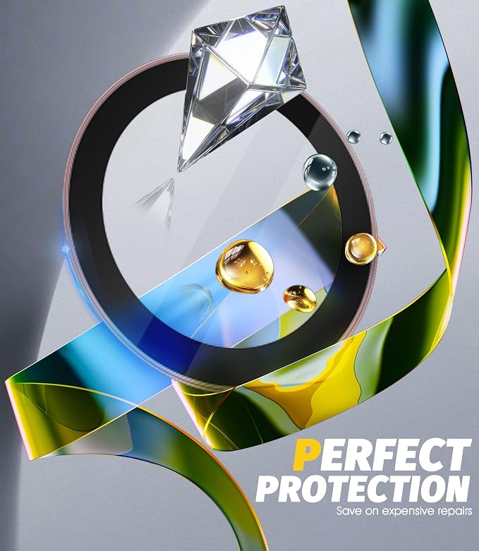 Orzero (2 Sets) Camera Lens Protector for Samsung Galaxy Z Flip 7/7 FE, [EZ Install] [Case-Friendly] 9H Tempered Glass Alloy Metal Ring Lens Cover, Military-Grade Shockproof, HD Clarity Anti-Glare (Red) - Image 6