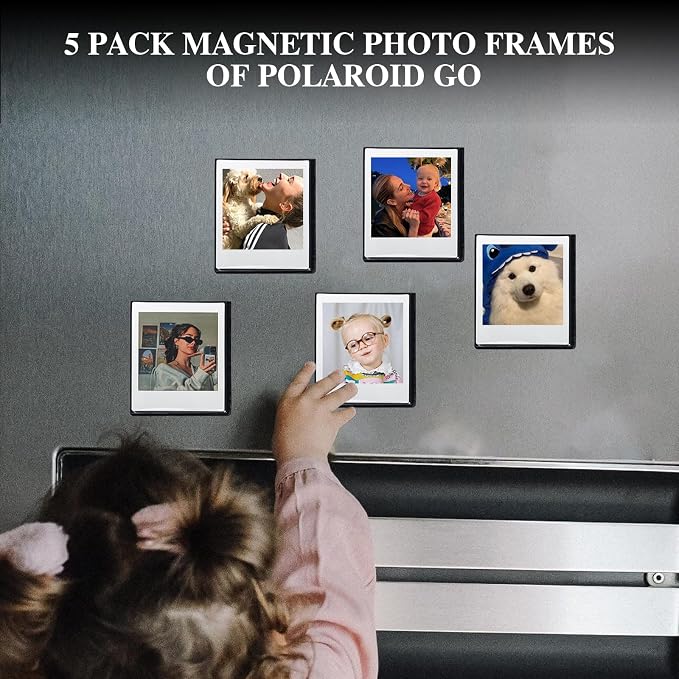Camera Case for Polaroid Go/Go Gen2/3 Instant Print Camera, Black | Hard Case for Polaroid Go, Travel Storage Bag, with 5 Go Magnetic Picture Frames, Handle Strap, Robust Protection, No Camera - Image 7