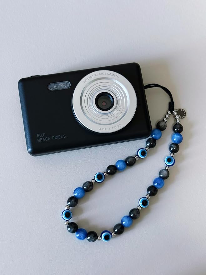 Drawwind Phone Charm Strap Cute Wrist Straps Cell Phone Charm String Y2K Aesthetic Lanyard Wristlet Chain for Case Camera AirPods Bags Keychains (Evil Eye) - Image 6
